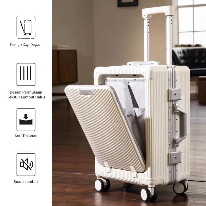 TUTTOO Koper Y44 20/24 Inci dengan Slot Laptop dan Cup Holder