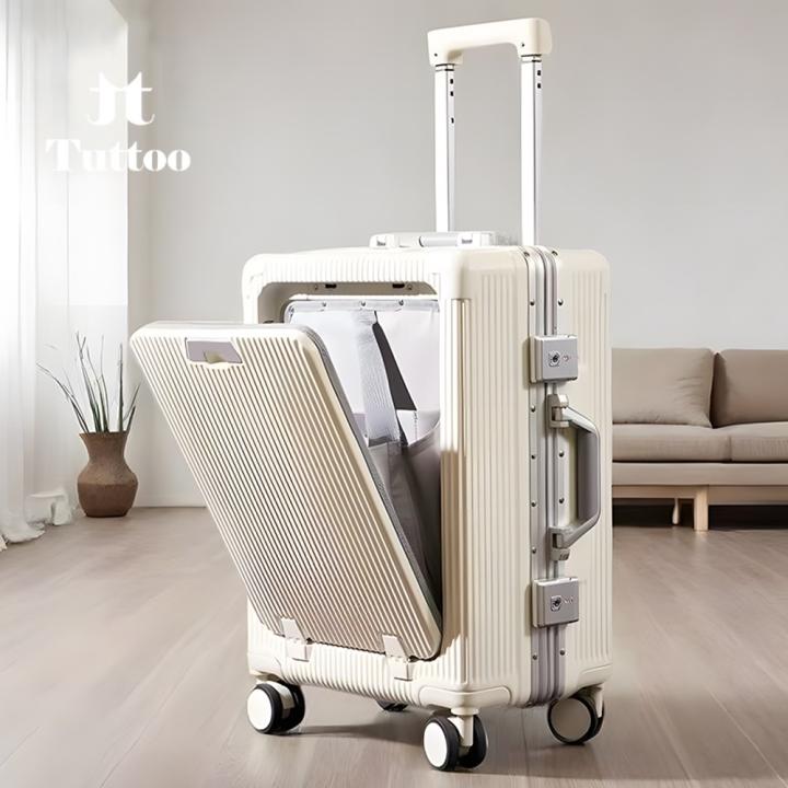 TUTTOO Koper Y44 20/24 Inci dengan Slot Laptop dan Cup Holder