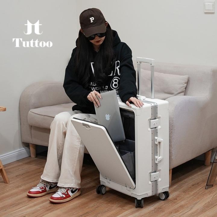 TUTTOO Koper Y44 20/24 Inci dengan Slot Laptop dan Cup Holder