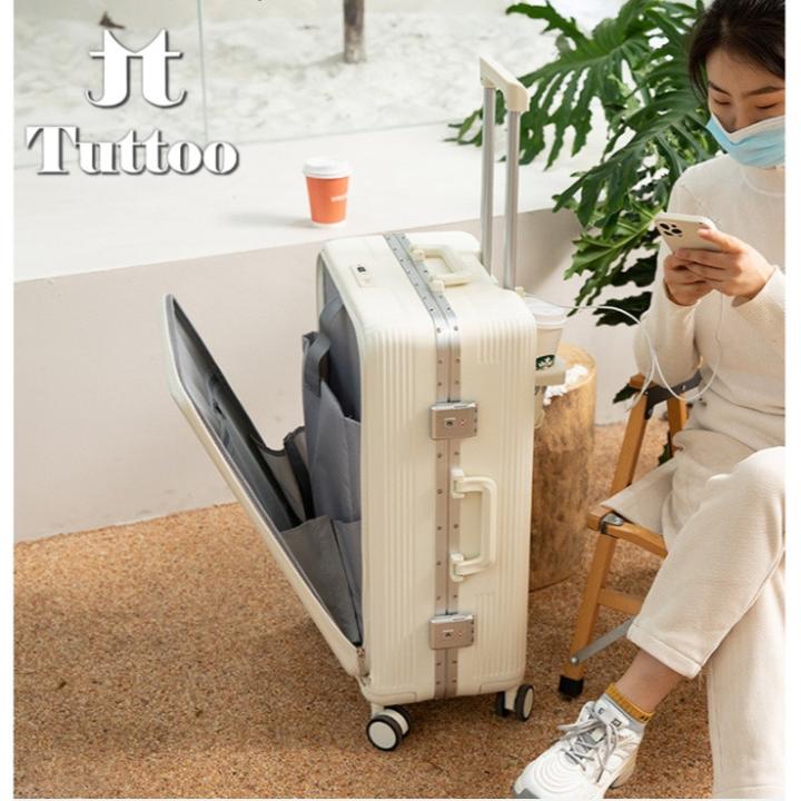 TUTTOO Koper Y43L 20/24 Inci dengan Slot Laptop dan Cup Holder