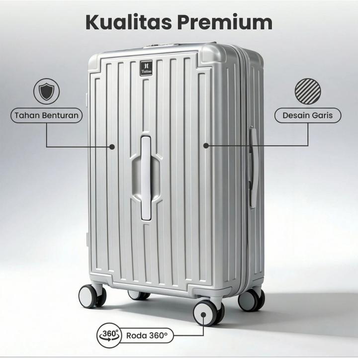 TUTTOO Koper PP01 20/25/30 Inci PC+PU Ringan dan Berkapasitas Besar